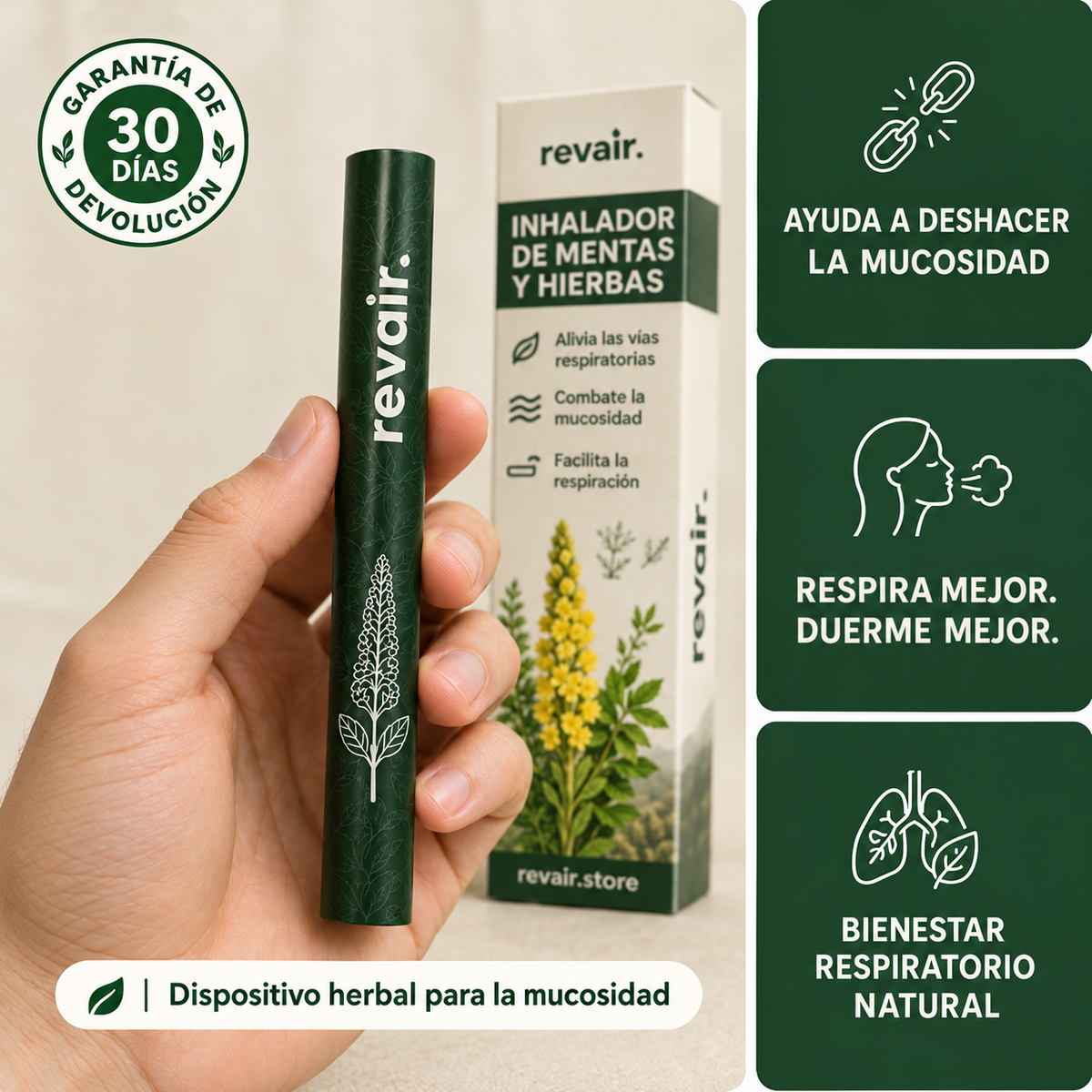 Stick herbal fresco de gordolobo y romero
